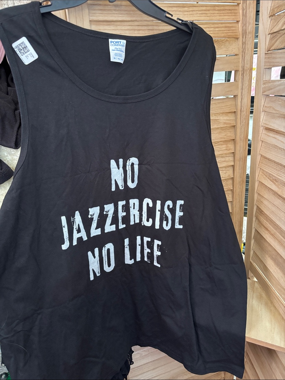 Black "No Jazzercise No Life" Men’s Sleeveless Tank XL NWOT